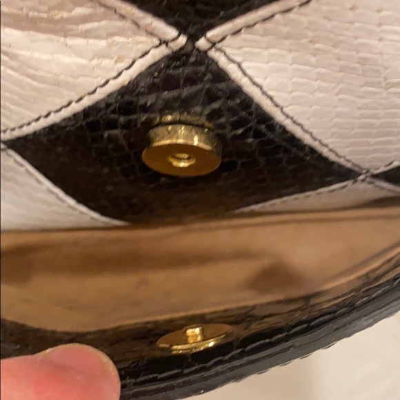 SOLD-MCM Designer Purse Bag Limited Edition Black & White Marquis Satchel Rare - Picture 7 of 16